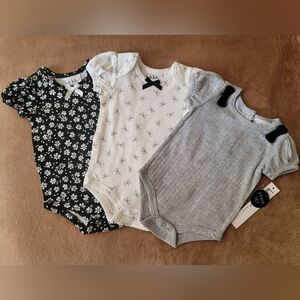 Nicole Miller Baby Girl 3 Pk Body Suit Size 3-6 Months NWT